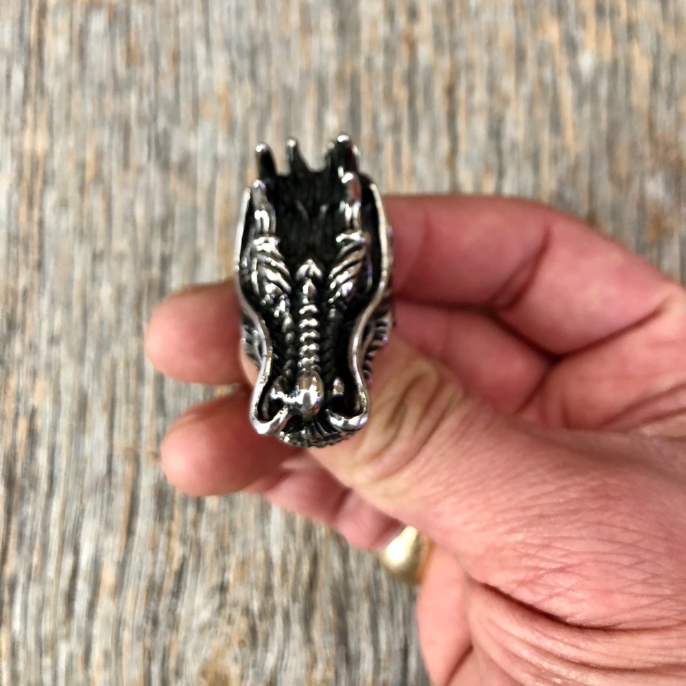Stainless Steel Dragon Ring - Picture 2 of 8